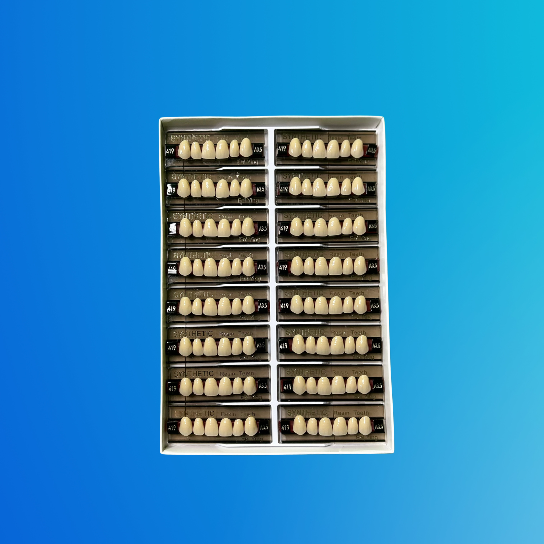 (A3.5/419) Tablilla de Dientes Sintéticos A3.5 Anterior Superior N°419 X UNIDAD