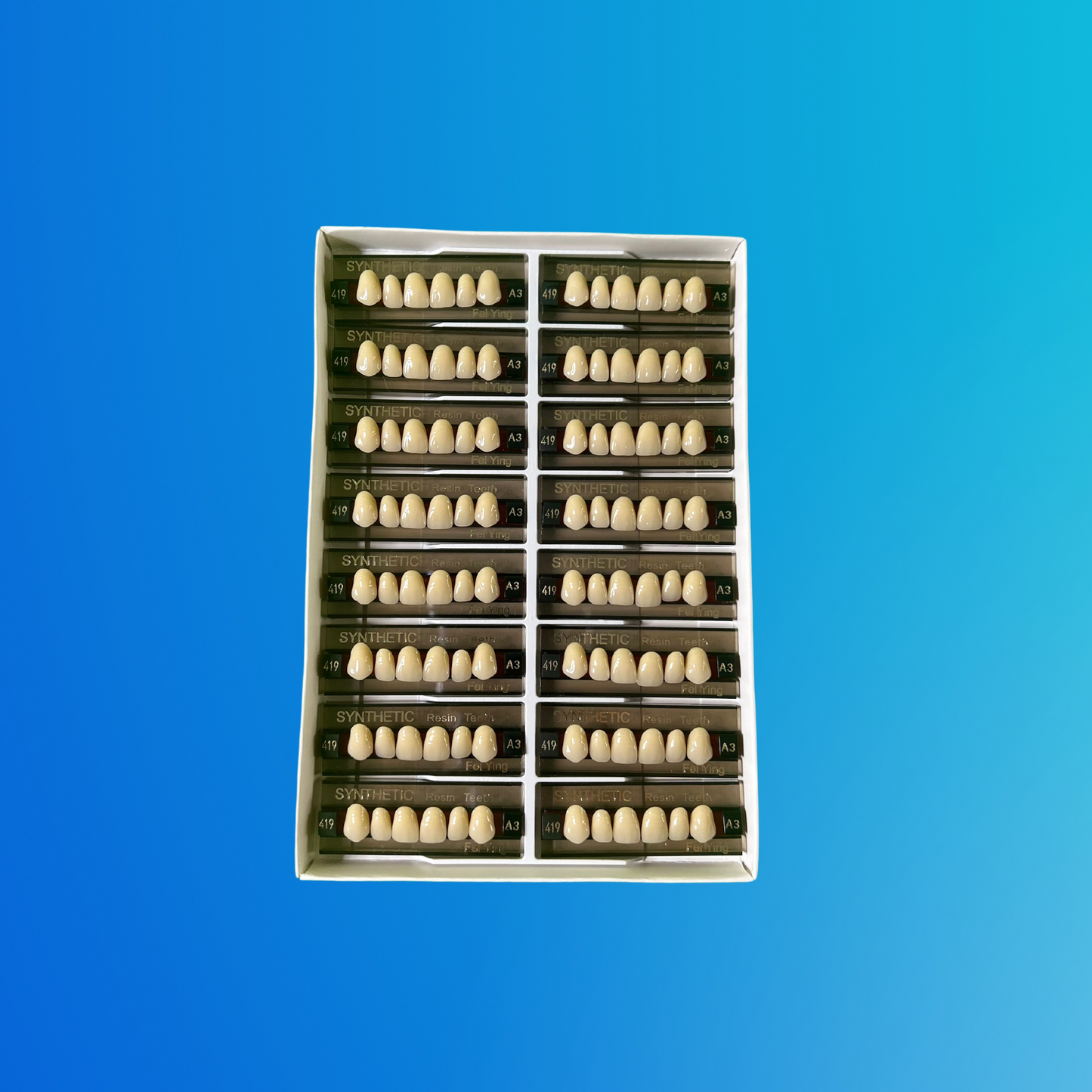 (A3/419) Tablilla de Dientes Sintéticos A3 Anterior Superior N°419 X UNIDAD