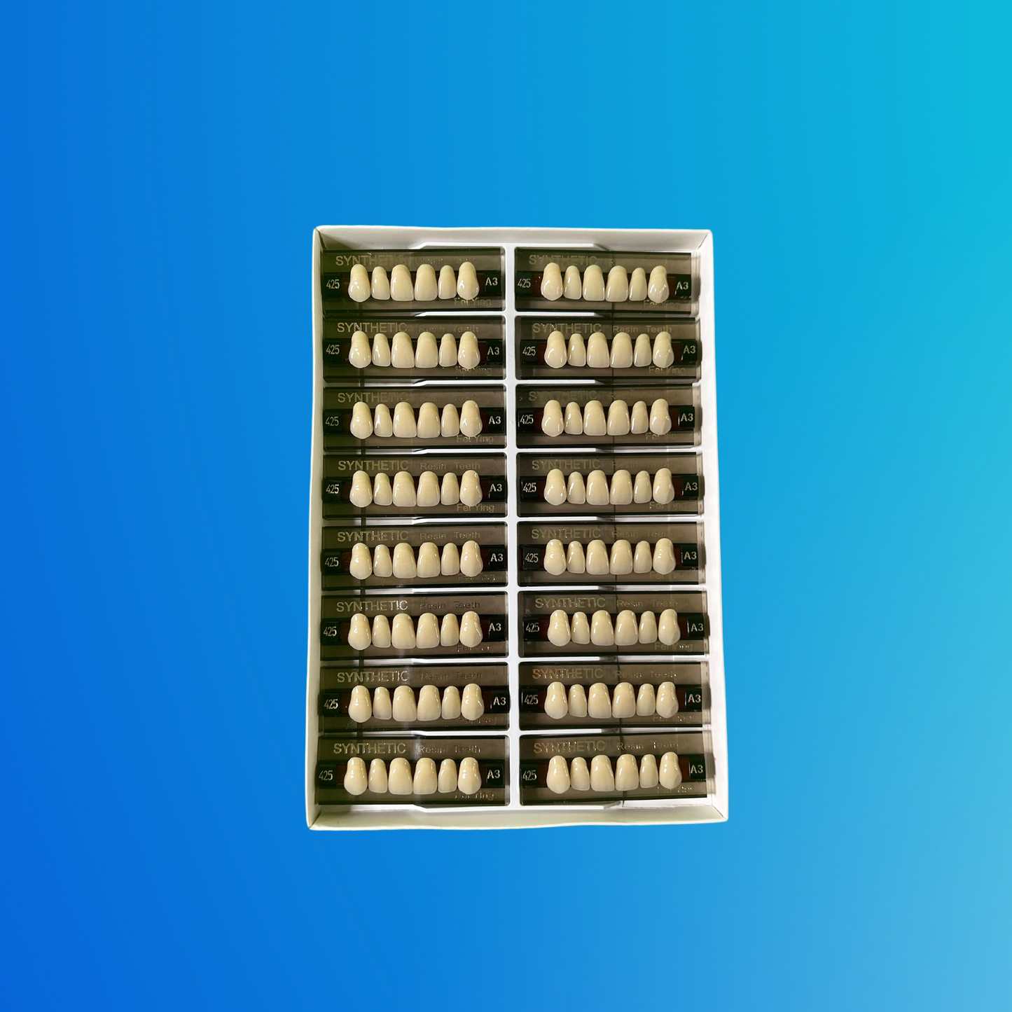 (A3/425) Tablilla de Dientes Sintéticos A3 Anterior Superior N°425 X UNIDAD