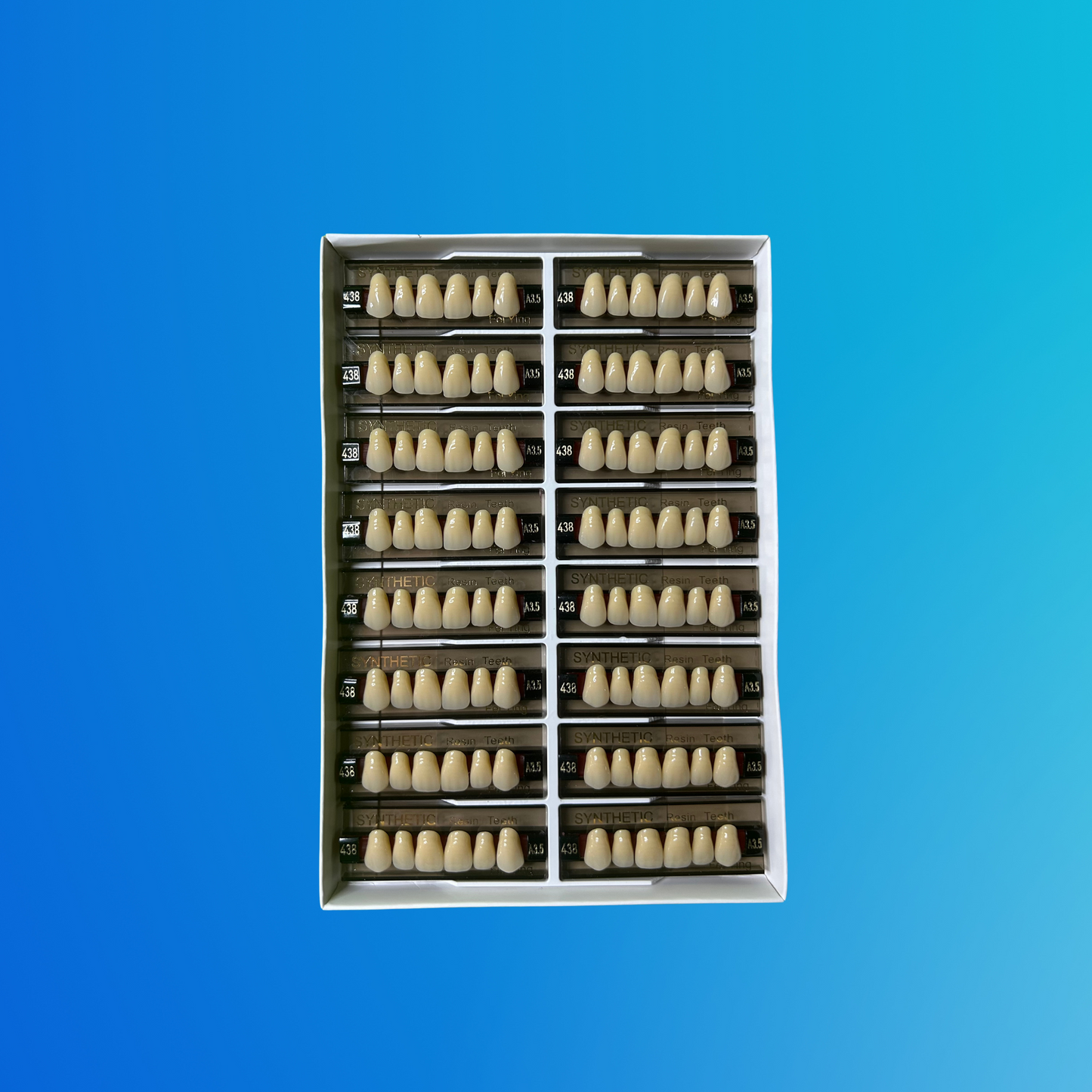 (A3.5/438) Tablilla de Dientes Sintéticos A3.5 Anterior Superior N°438 X UNIDAD
