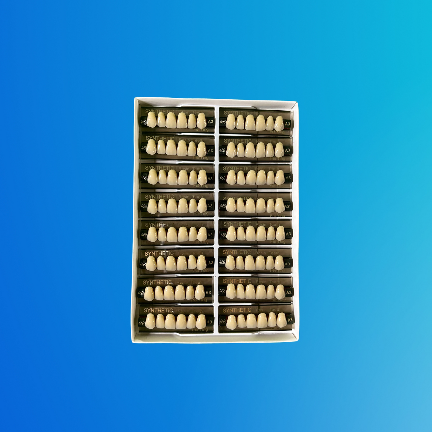 (A3/468) Tablilla de Dientes Sintéticos A3 Anterior Superior N°468 X UNIDAD