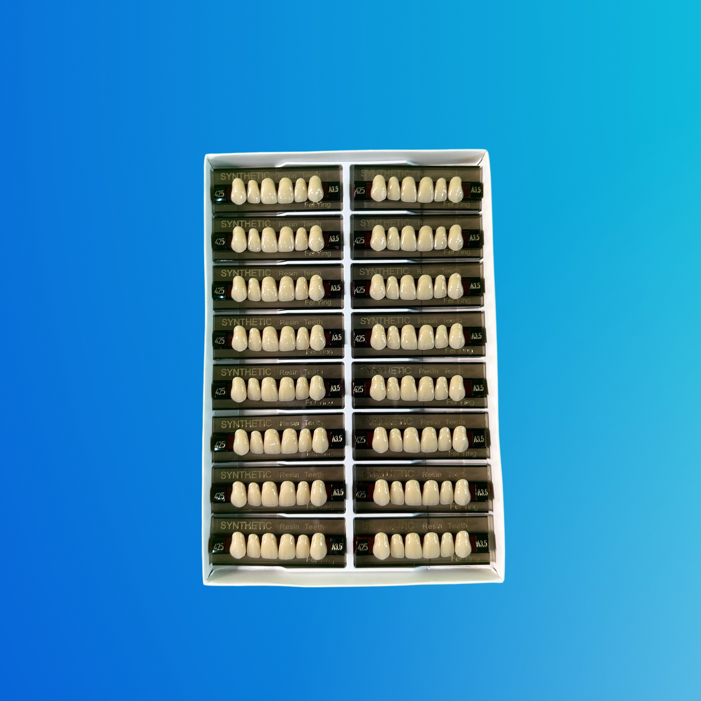 (A3.5/425) Tablilla de Dientes Sintéticos A3.5 Anterior Superior N°425 X UNIDAD