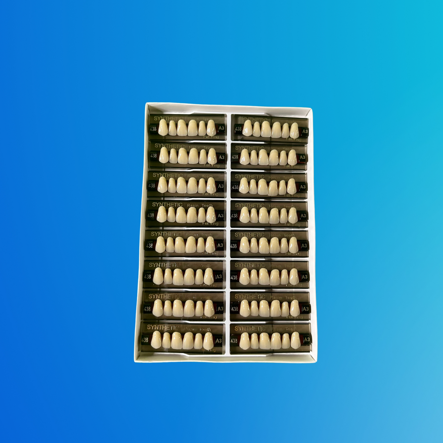 (A3/438) Tablilla de Dientes Sintéticos A3 Anterior Superior N°438 X UNIDAD