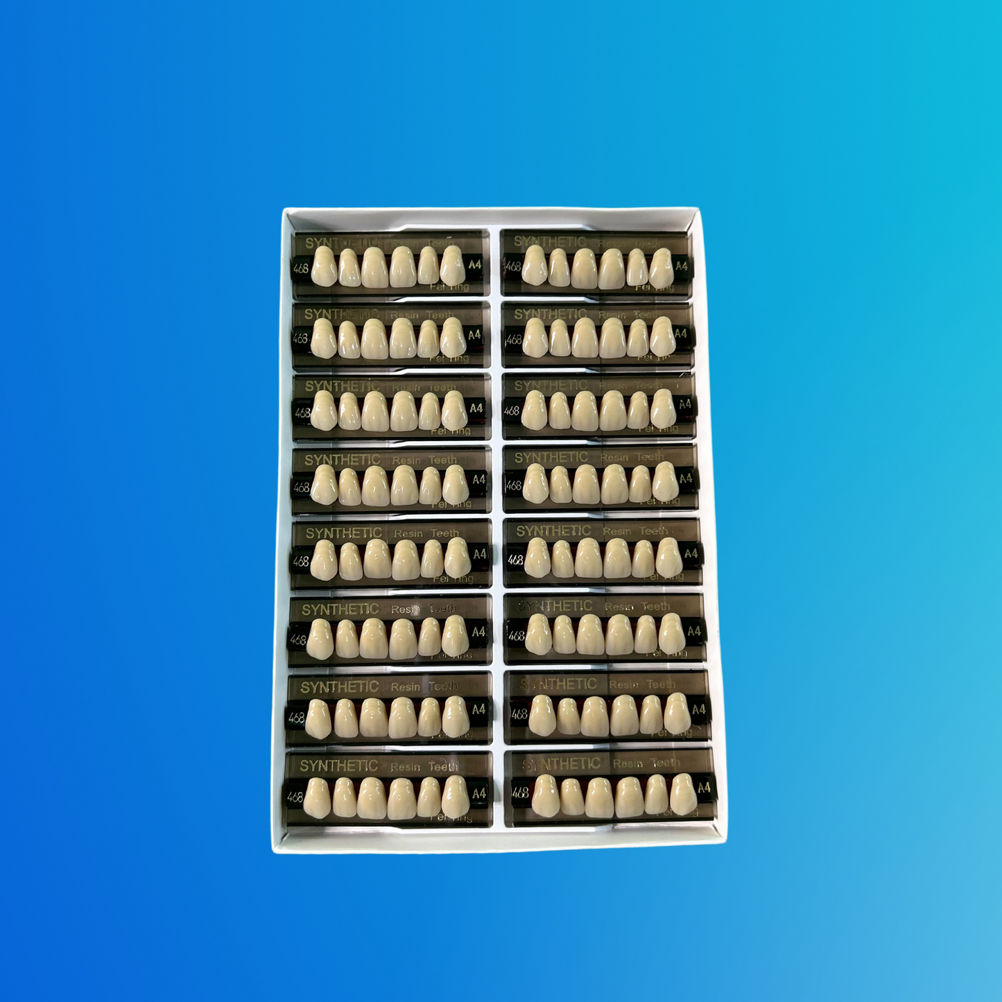(A4/468) Tablilla de Dientes Sintéticos A4 Anterior Superior N°468 X UNIDAD