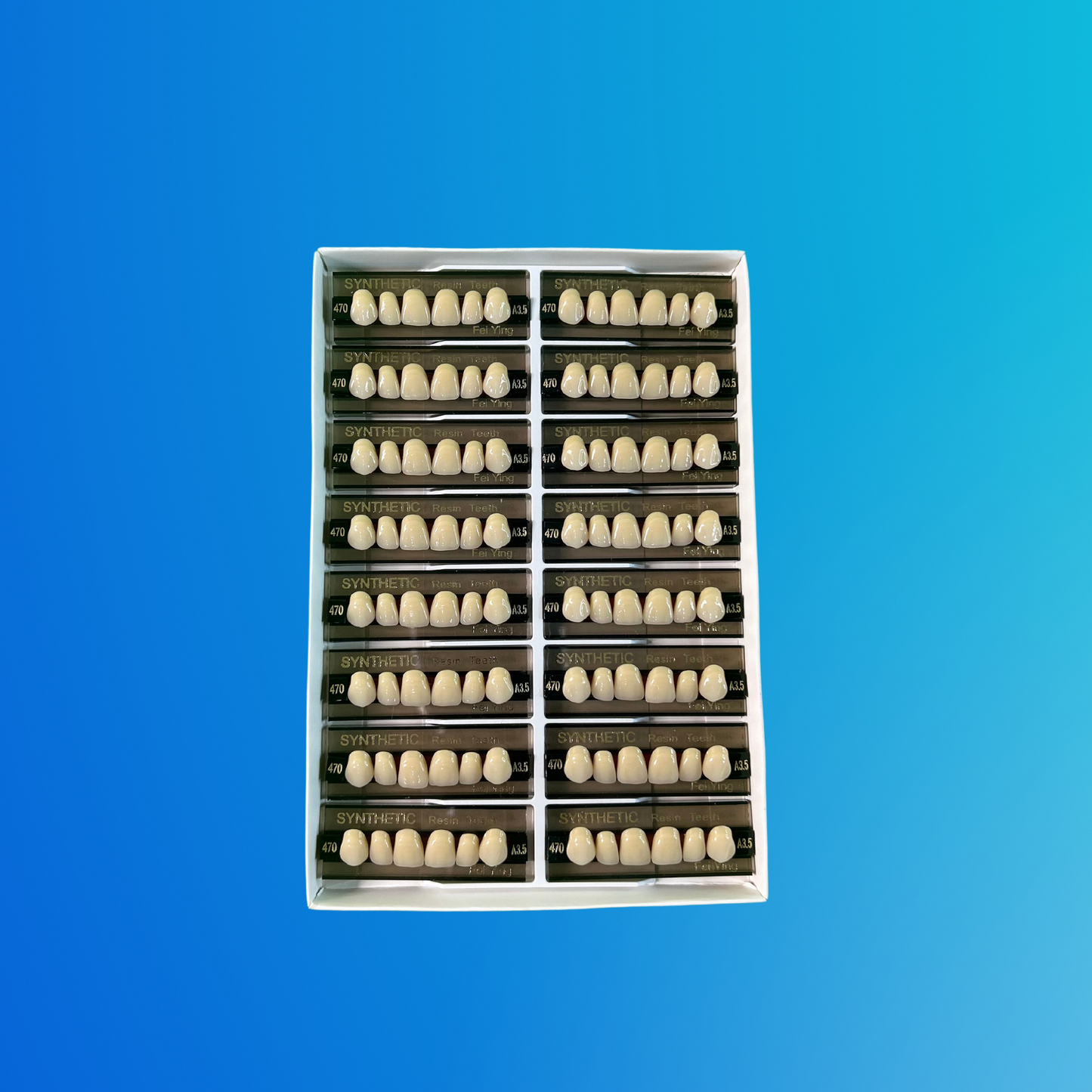 (A3.5/470) Tablilla de Dientes Sintéticos A3.5 Anterior Superior N°470 X UNIDAD