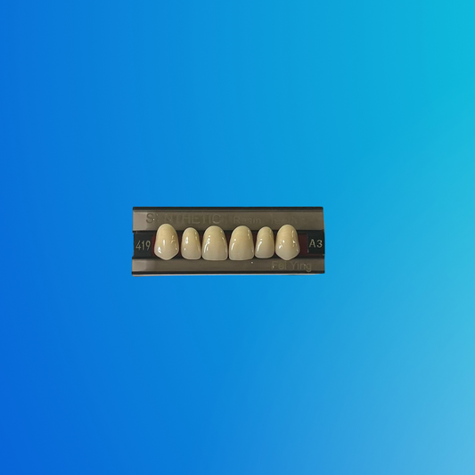 (A3/419) Tablilla de Dientes Sintéticos A3 Anterior Superior N°419 X UNIDAD