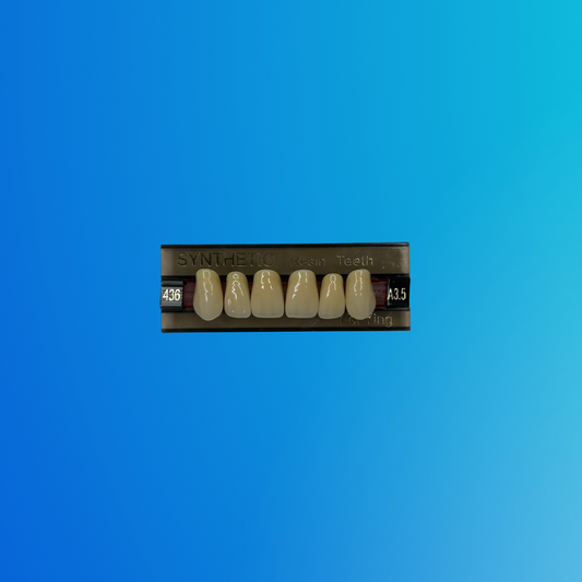 (A3.5/436) Tablilla de Dientes Sintéticos A3.5 Anterior Superior N°436 X UNIDAD
