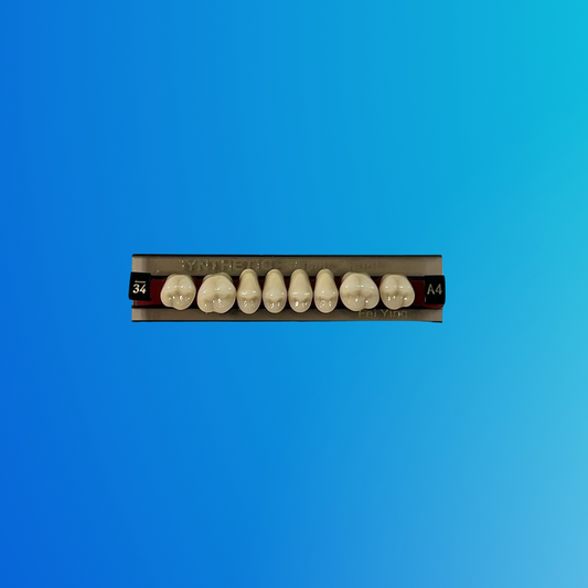 (A4/34/S) Tablilla de Dientes Sintéticos A4 Posterior Superior N°34 X UNIDAD
